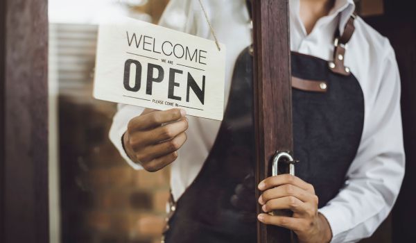 Open Sign on a Business Door