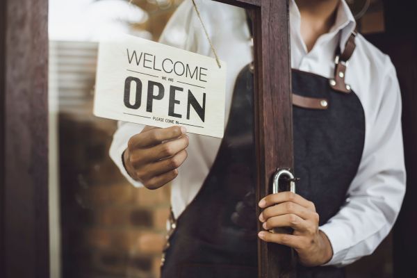 Open Sign on a Business Door